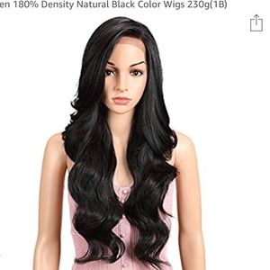 Black lace front wig